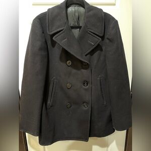 Classic Black Peacoat US NAVY 100% wool vintage